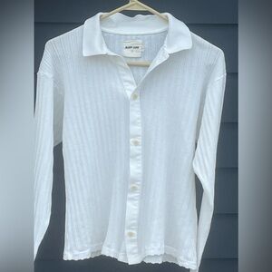 White Rudy Jude Pointelle Cardigan size small